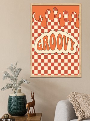 Evine Moda Groovy Tek Parça Ahşap Çerçeveli Tablo