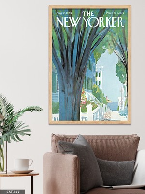 Evine Moda The New Yorker Poster Tek Parça Ahşap Çerçeveli Tablo