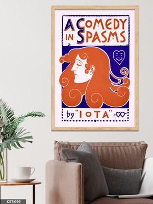 Evine Moda A Comedy In Spasms Yazılı Tek Parça Ahşap Çerçeveli Tablo