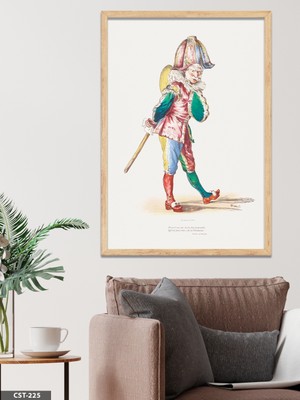 Evine Moda Matamore Kapitan Neşeli Yürüyüş Tek Parça Ahşap Çerçeveli Tablo