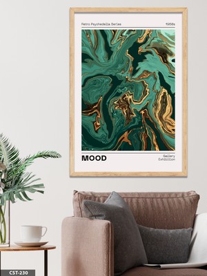 Evine Moda Retro Psychedelia Series Mood Tek Parça Ahşap Çerçeveli Tablo