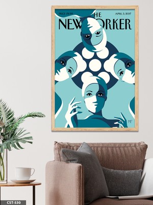 Evine Moda The New Yorker Poster Tek Parça Ahşap Çerçeveli Tablo