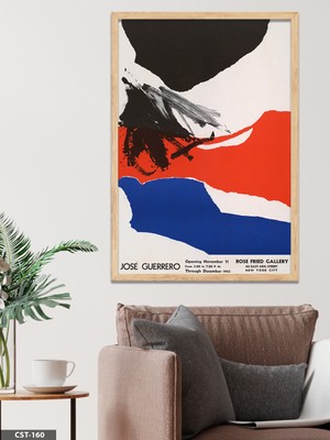 Evine Moda Jose Guerrero - Eseri Tek Parça Ahşap Çerçeveli Tablo
