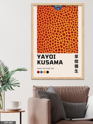Evine Moda Yayoi Kusama Infinity Nets Ssop Tek Parça Ahşap Çerçeveli Tablo