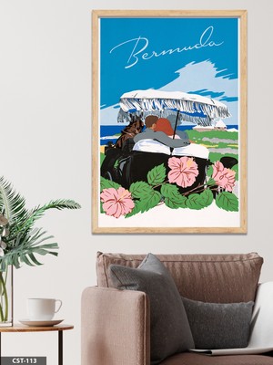 Evine Moda Sevgililer Tek Parça Ahşap Çerçeveli Tablo