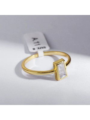 Megara Ay Taşı Gümüş Yüzük