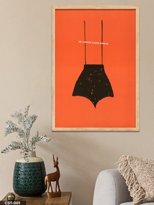 Evine Moda Don't Overexpose Classified Information Tek Parça Ahşap Çerçeveli Tablo