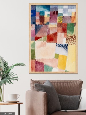 Evine Moda Paul Klee Ancient Sound Tek Parça Ahşap Çerçeveli Tablo