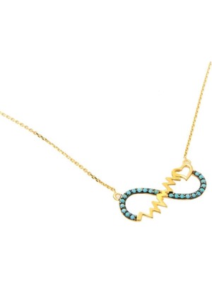 Altın Sonsuzluk ve Ritim 8 Ayar Kolye A4064