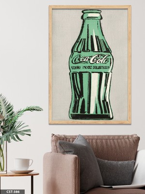 Evine Moda Andy Warhol Coca Cola Bottle Tek Parça Ahşap Çerçeveli Tablo