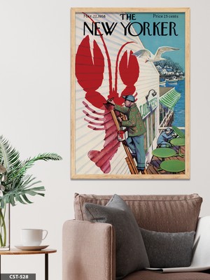 Evine Moda The New Yorker Poster Tek Parça Ahşap Çerçeveli Tablo