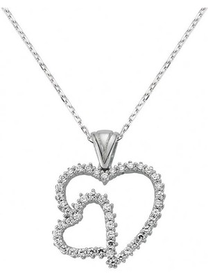 Noip 925 Ayar Gümüş Kalpli Kadın Gümüş Kolye PND47138037 (925)