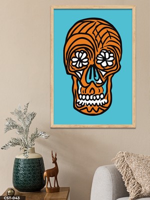 Evine Moda Kuru Kafa Art Tek Parça Ahşap Çerçeveli Tablo