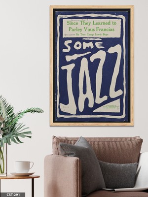 Evine Moda Some Jazz Tek Parça Ahşap Çerçeveli Tablo