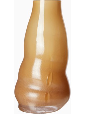 Milena Kling Flow Medium El Işçiliği, Dekoratif Tasarım Cam Vazo Bej