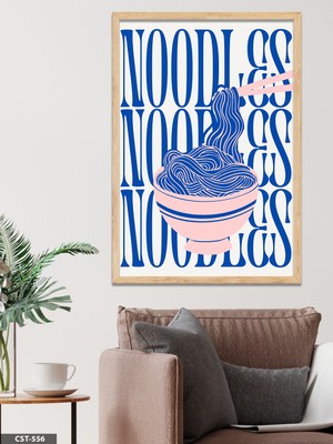 Evine Moda Noodles Tek Parça Ahşap Çerçeveli Tablo