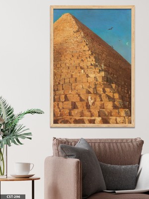Evine Moda Piramit Tek Parça Ahşap Çerçeveli Tablo
