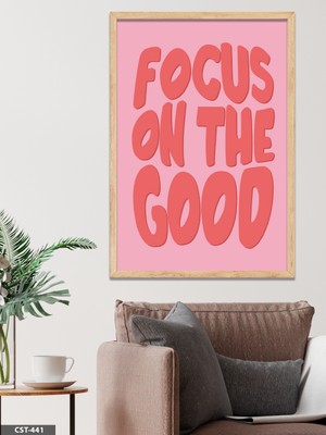 Evine Moda Focus On The Good Tek Parça Ahşap Çerçeveli Tablo