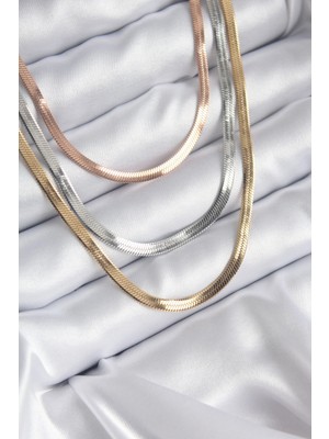 MiraLive 316L Çelik Mix Renk Italyan Zincir Model Kadın Kolye - TJ-BKO8208