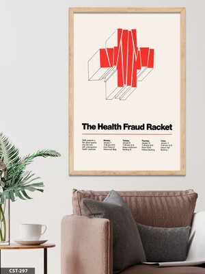 Evine Moda The Health Fraud Racket Tek Parça Ahşap Çerçeveli Tablo
