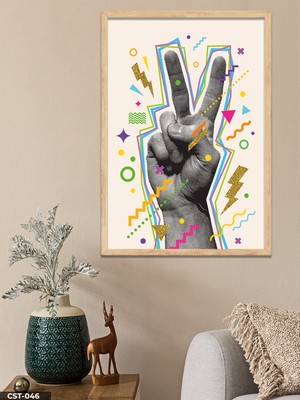 Evine Moda Barış Tek Parça Ahşap Çerçeveli Tablo