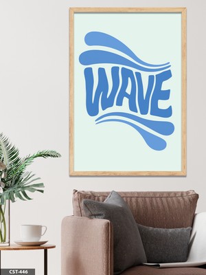 Evine Moda Wave Tek Parça Ahşap Çerçeveli Tablo