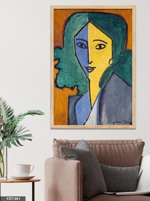 Evine Moda Henri Matisse Portrait Of Lydia Delectorskaya Tek Parça Ahşap Çerçeveli Tablo