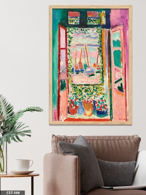 Evine Moda Henri Matisse The Open Window Tek Parça Ahşap Çerçeveli Tablo