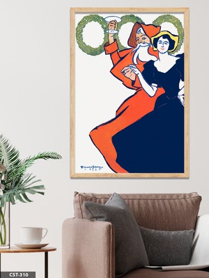 Evine Moda Harper's Magazine Christmas Tek Parça Ahşap Çerçeveli Tablo