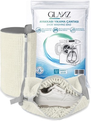 Glanz Ayakkabı Yıkama Çantası Fermuarlı Büyük Boy Çamaşır Yıkama Çantası