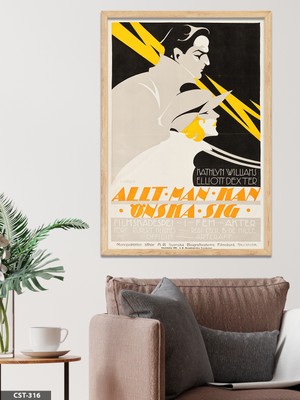 Evine Moda All The World To Nothing Tek Parça Ahşap Çerçeveli Tablo