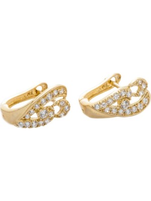 Altın Zirkon Taşlı 8 Ayar Küpe A2657