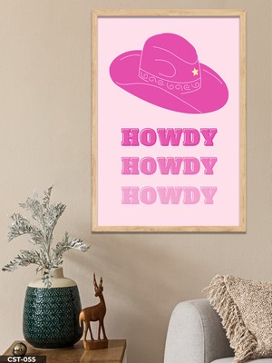 Evine Moda Howdy Tek Parça Ahşap Çerçeveli Tablo