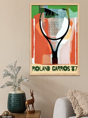 Evine Moda Roland Garros 87 Tek Parça Ahşap Çerçeveli Tablo