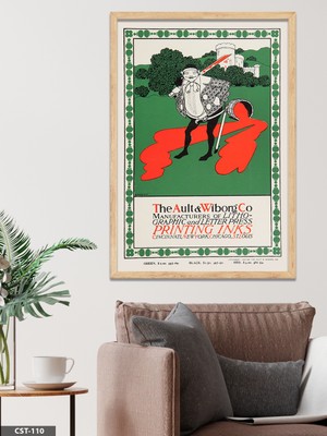 Evine Moda Çerçeveli Desen Içinde Dans Eden Figür Tek Parça Ahşap Çerçeveli Tablo