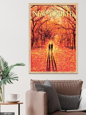 Evine Moda The New Yorker Poster Tek Parça Ahşap Çerçeveli Tablo