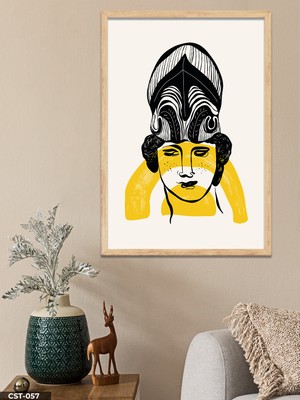 Evine Moda Kadın Art Tek Parça Ahşap Çerçeveli Tablo