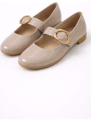 Slipcat Kadın Günlük Rahat Babet Kalın Kemerli Kadın Babet