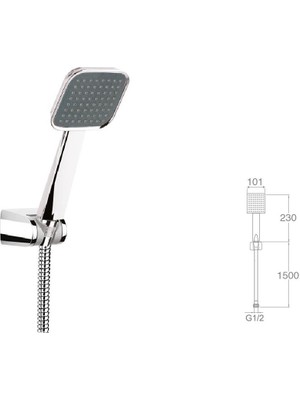 Mafsallı Duş Seti + Elduşu