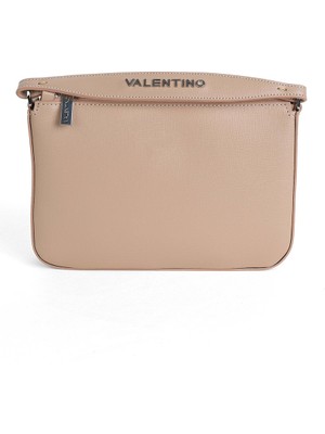 Valentino Kadın Dokulu Deri El ve Omuz Çantası - Pudra