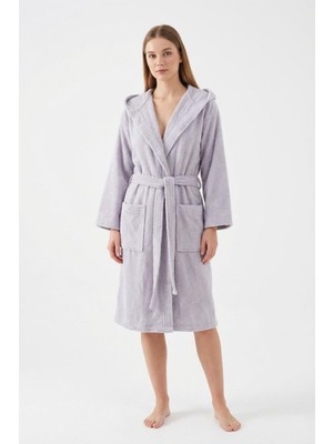 Cottonverse Kapüşonlu Bornoz  –  %100 Pamuk , Unisex