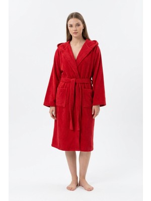 Cottonverse Kapüşonlu Bornoz  –  %100 Pamuk , Unisex