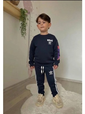 bebexy Kaws Yazılı  Alt Üst Takım Lacivert