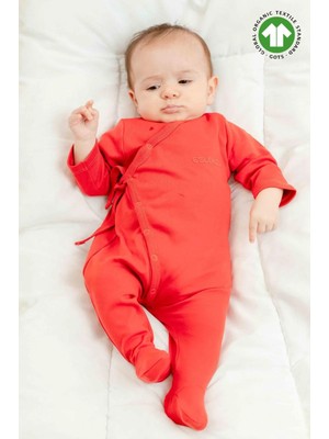 bebexy Çoraplı Çıtçıtlı Tulum Kiremit