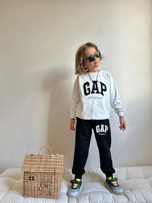 bebexy Gap Yazılı  Alt Üst Takım Siyah