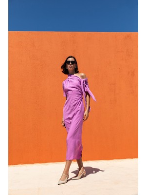 Kameya Tek Omuz Krep Elbise 25S40747