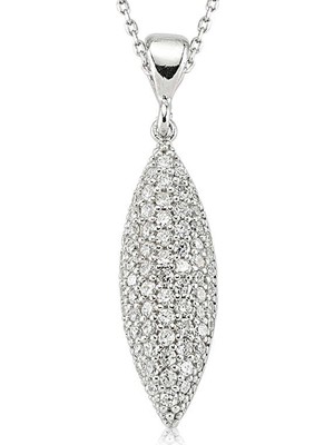 Noip 925 Ayar Gümüş Beyaz Taşlı Kadın Gümüş Kolye SET101126P (925)