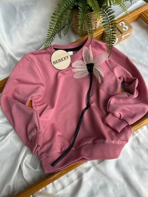 bebexy Pembe Çiçekli Sweat