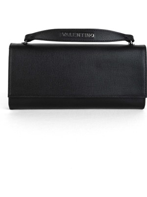 Valentino Kadın Dokulu Deri El Çantası - Siyah