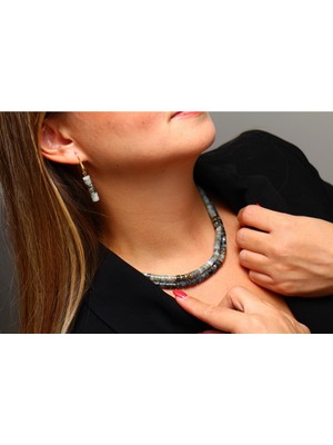 Labradonit Taşı ve Spektrolit Taşı Kolye (2’li Takım)